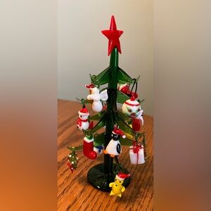 Vintage Murano Glass Tree with glass ornaments (16)